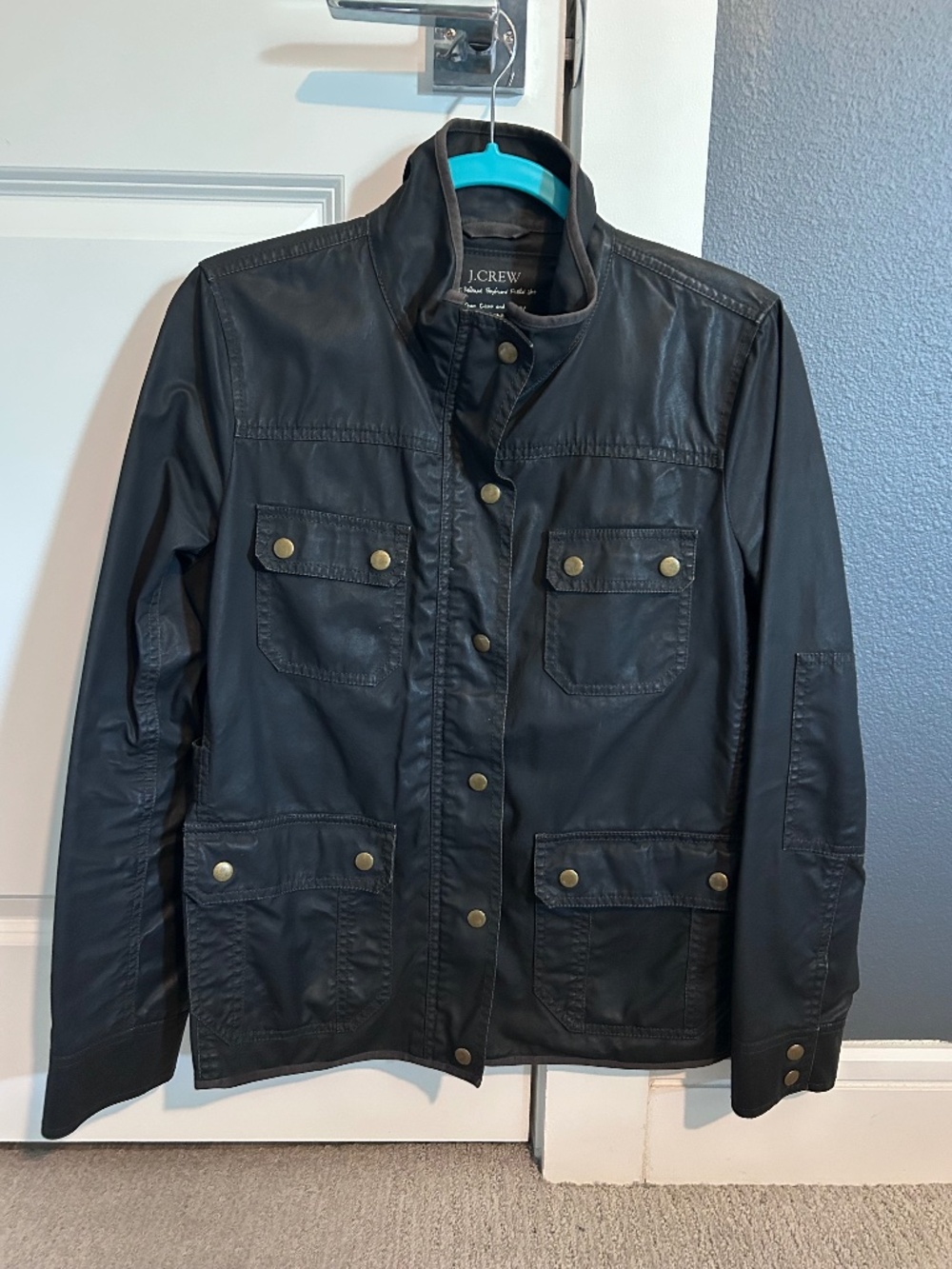 J.Crew Relaxed Boyfriend Field Jacket Black Sz M